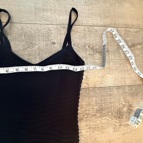 Alexander Wang Ribbed Bodycon Mini Dress Black Medium - Picture 7 of 8